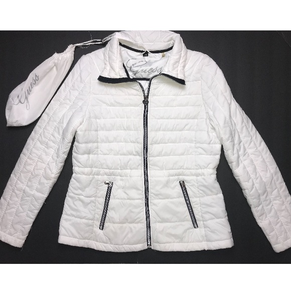 guess white jacket